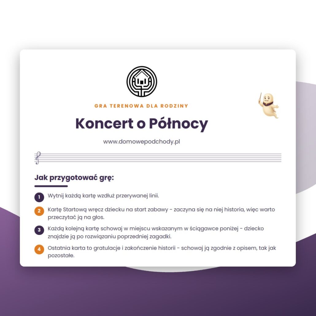 Instrukcja dla rodzica do wersji drukowanej Nocy Duchów: jak przygotować grę krok po kroku